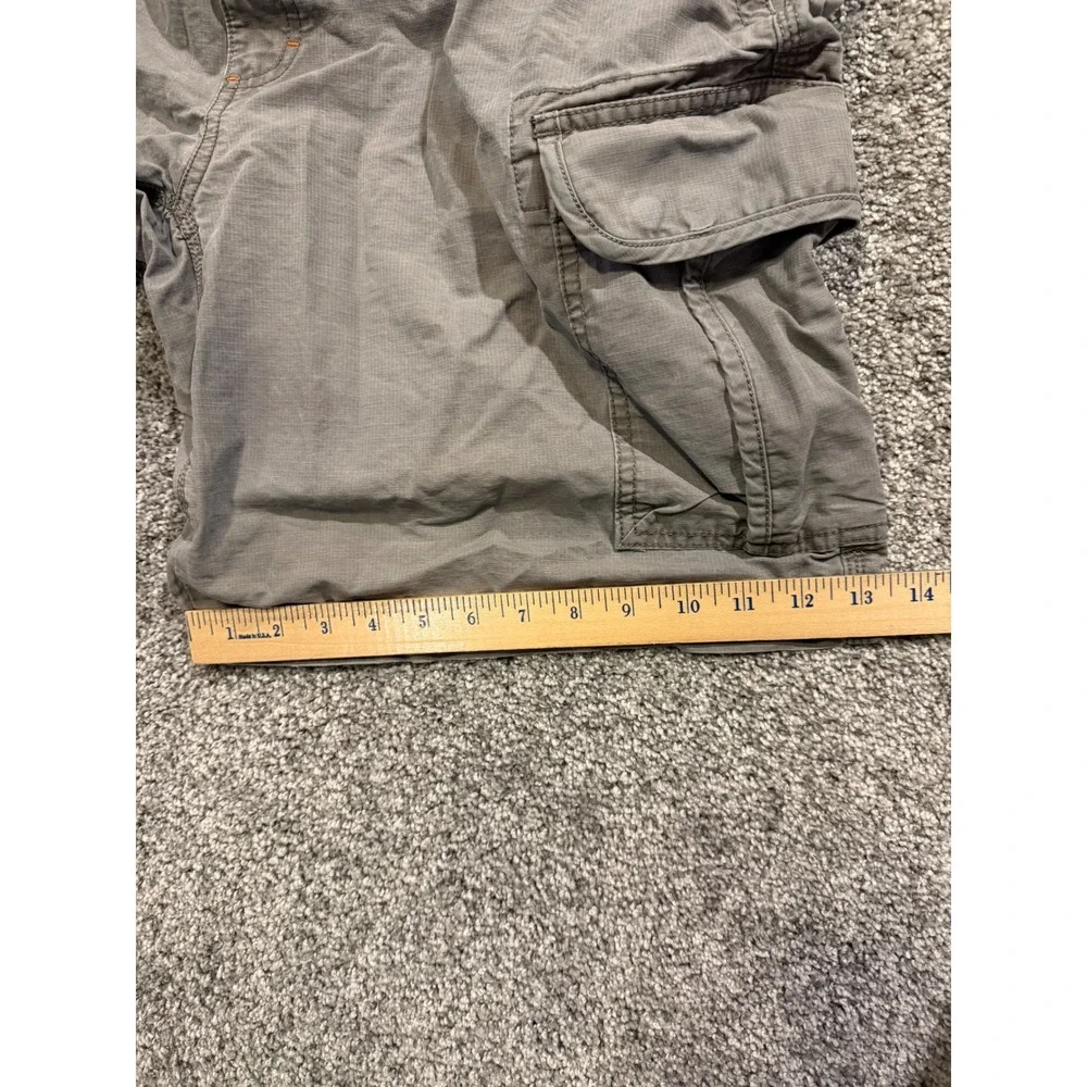 L.L.Bean Cargo Shorts Mens 40 Gray Natural Fit Ripstop Cotton Utility Hiking